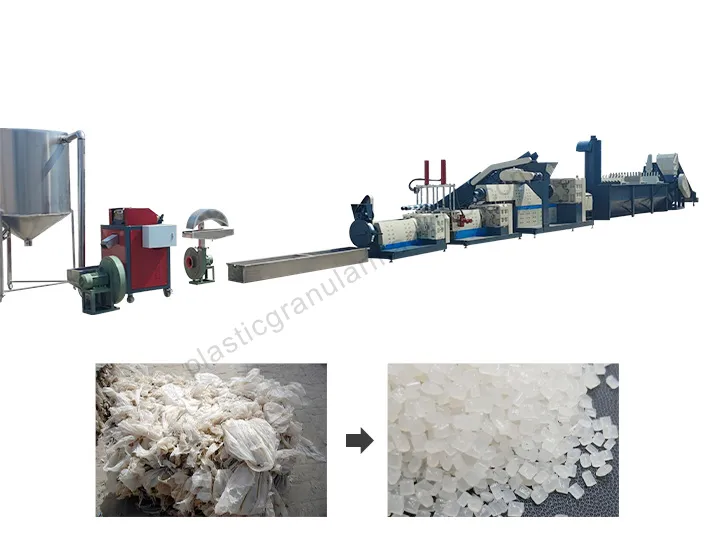 pe film recycling machine