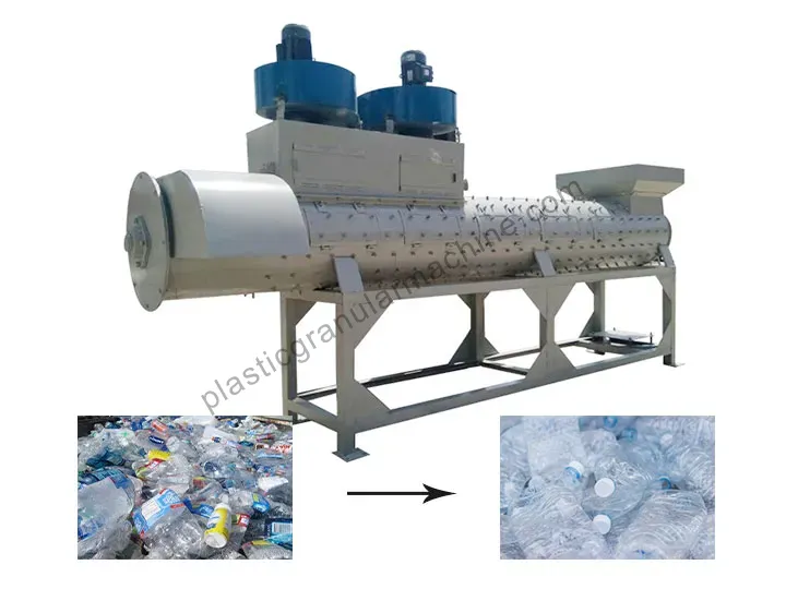 plastic label removing machine