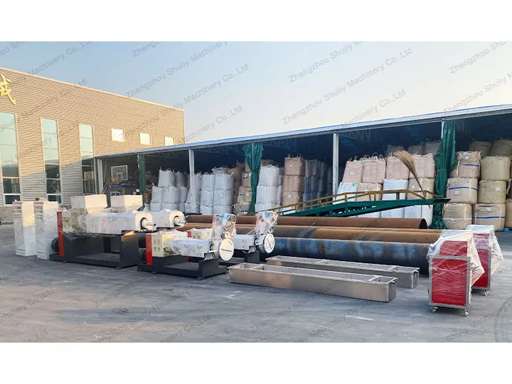 Whole plastic granulating line