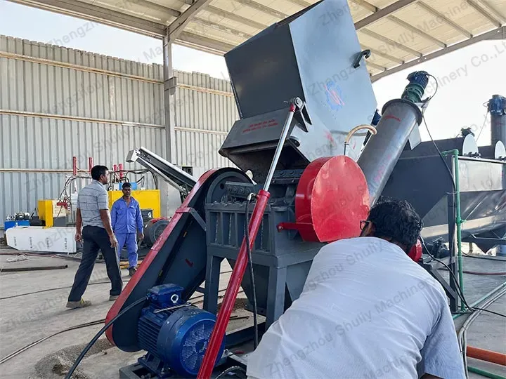 Plastic crushing machine installed in nigeria