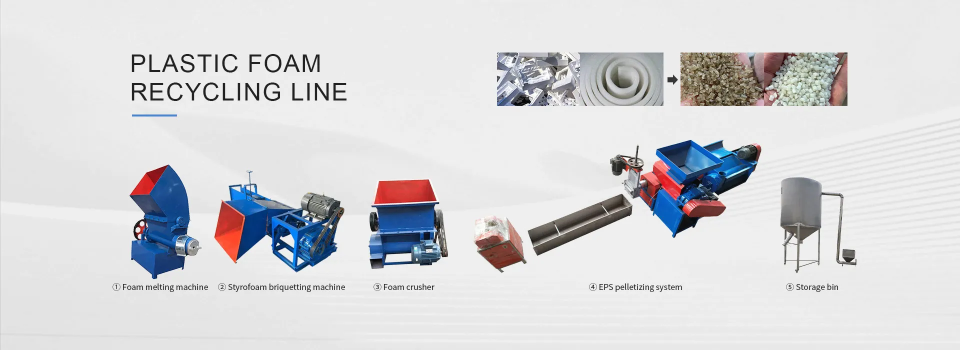 plastic foam recycling line